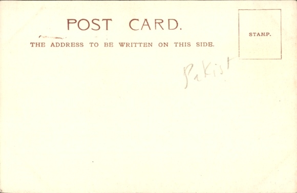 Postcard Pakistan, carriage, cart, cattle