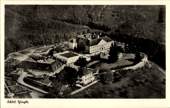 Postcard Obereggenen Schliengen in the Black Forest, Bürgeln Castle, aerial photograph