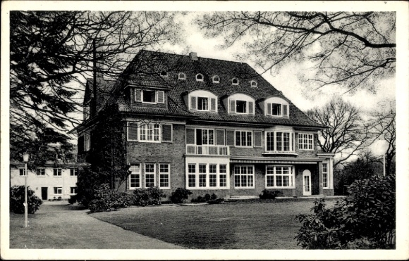 Postcard Hamburg Altona Nienstedten, Federal School Hochkamp of the DGB
