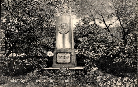 Ak Keitum op Sylt, Uwe Jens Lornsen-monument