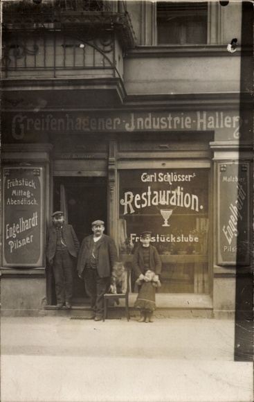 PhotoAk Berlijn Prenzlauer Berg, restauratie Carl Schlösser, Greifenhagener Str. 13, Industriële hallen