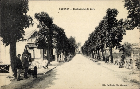 Postcard Gournay en Bray Seine Maritime, Boulevard de la Gare