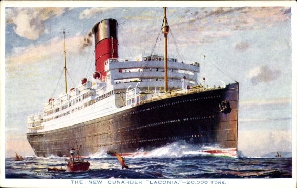 Kunstenaar Ak Cunard Line, RMS Laconia