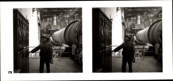 Stereo image photo &quot;Die NS Musterbetriebe 1937-38&quot; No. 178, Portland cement factory Alemannia Höver