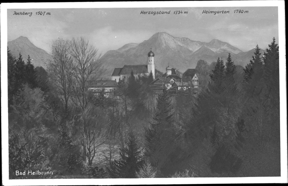 7 Glas Negative Bad Heilbrunn in Oberbayern, Postkutsche, diverse Ansichten