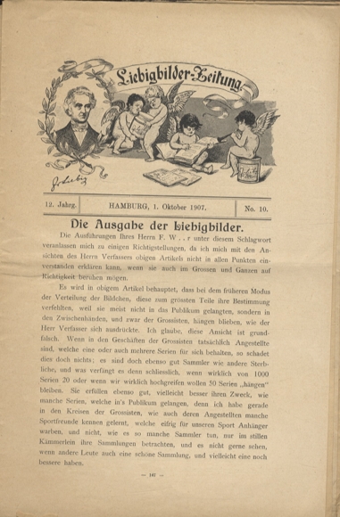Liebig pictures newspaper advertising Dreser issue 10, volume 12, 1907