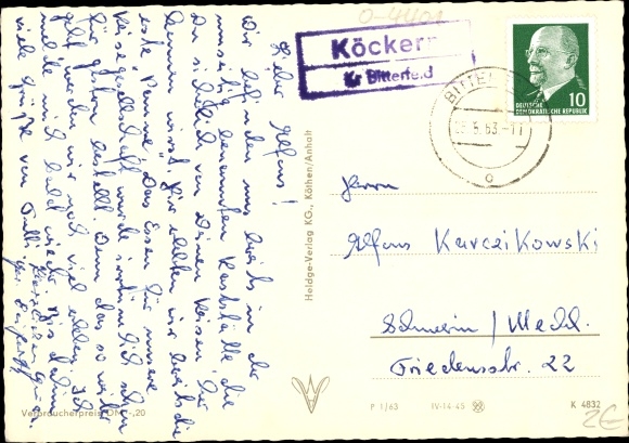 Postcard Köckern Sandersdorf Brehna in Saxony Anhalt Köckern, Autobahn rest stop
