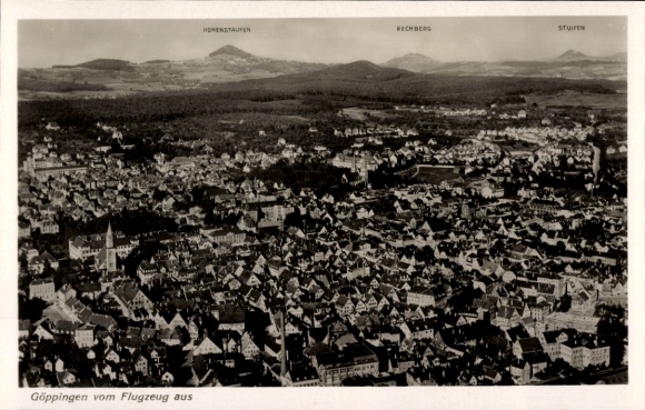 Postcard Göppingen in Württemberg, aerial photograph