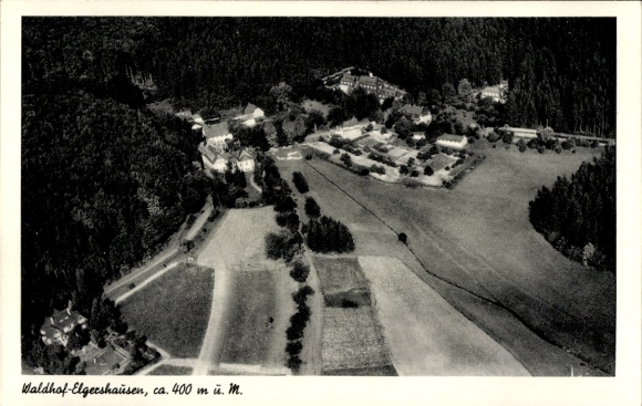 KP Greifenstein w Westerwaldzie, sanatorium Waldhof Elgershausen, zdjęcie lotnicze
