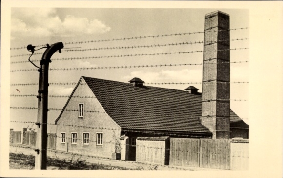 Postcard Weimar, National Memorial Buchenwald, Crematorium