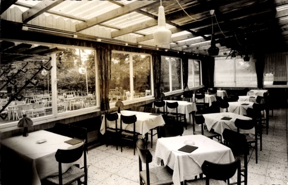 Postcard Dorsten in Westphalia, dining room of the Forsthaus