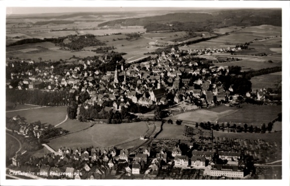 Ak Crailsheim in Württemberg, Fliegeraufnahme