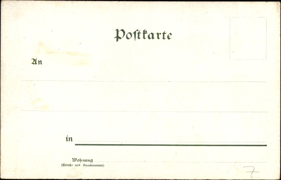 Chromo-Litho gymnastics greeting, German Gymnastics Association, Gut Heil, gymnastics father Jahn