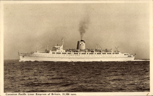 Ak Steamer Empress of Britain, Dampfschiff, CPS