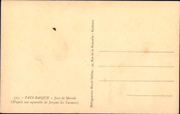Artist Postcard Le Tanneur, Jacques, Basque Country, Walking Day