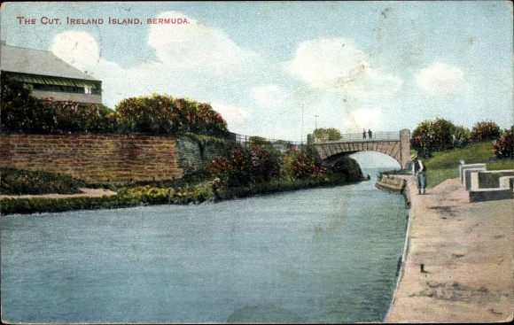Postcard Bermuda, Ireland Island, The Cut