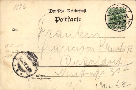 Postcard Einsiedel Chemnitz, Stoeckels Gasthof, paper factory, dam, church, school, proof