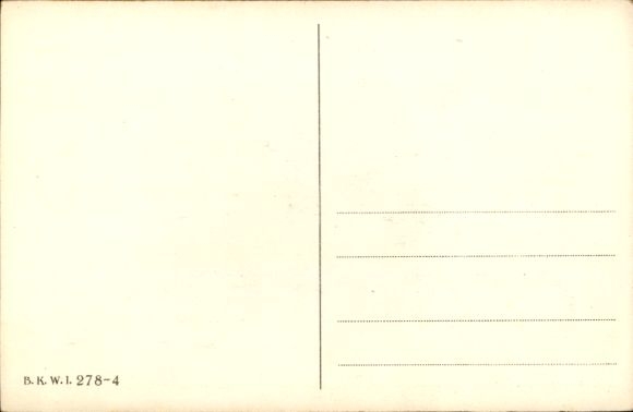 Artist Postcard Boxing match, boxer beats the referee, humor
