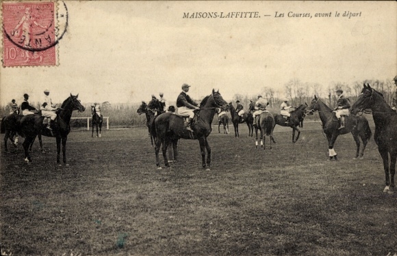 CPA Maisons Laffitte Yvelines, Les Courses, avant le Depart