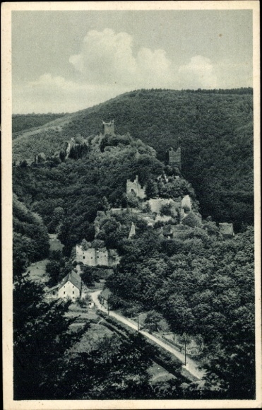 Ak Manderscheid in der Eifel Rheinland Pfalz, Nieder u. Oberburg, Totalansicht