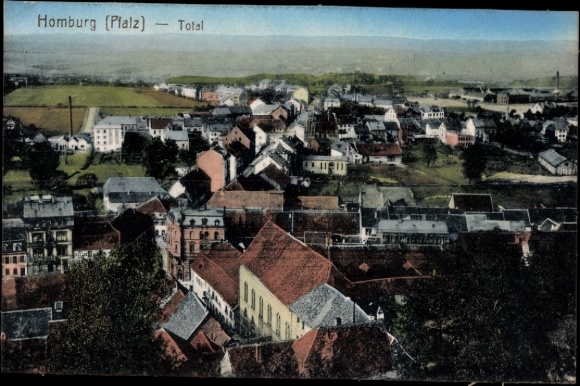 Postcard Homburg in der Pfalz Saarland, partial view