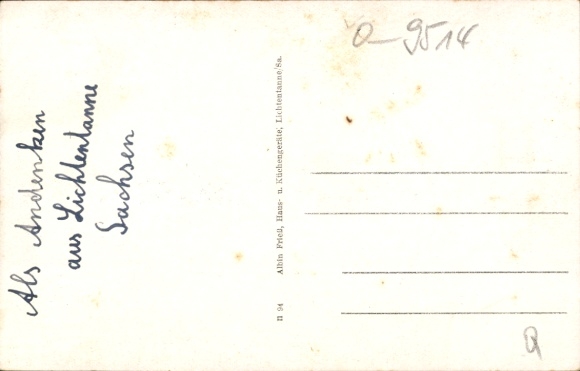 Postcard Lichtentanne Saxony, Bahnhofstraße