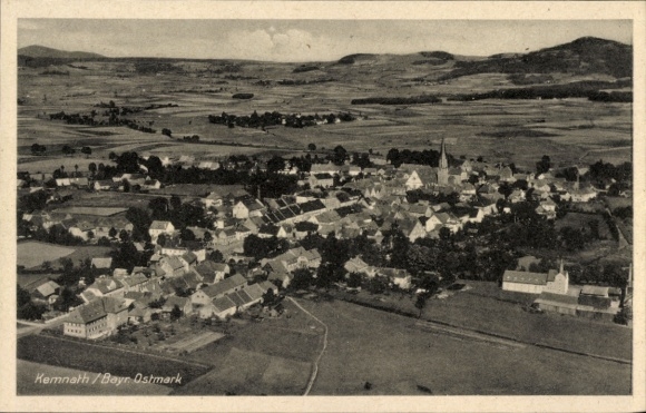 Postcard Kemnath in the Upper Palatinate, aerial photograph
