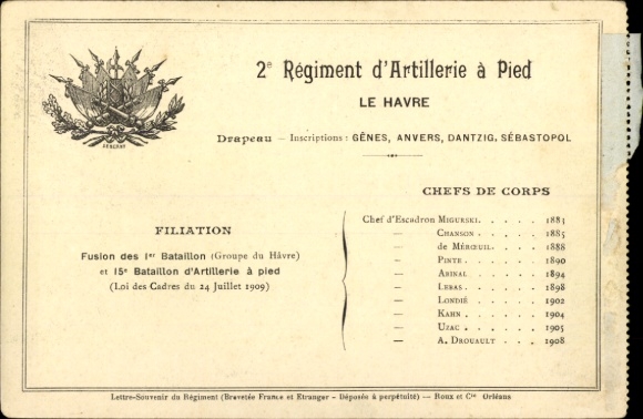 PC Le Havre Seine Maritime, LE HAVRE - 1er Bataillon d'Artillerie à pied - Leçon d'escrime