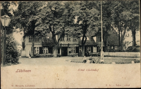 Postcard Lübtheen in Mecklenburg, Hotel Lindenhof