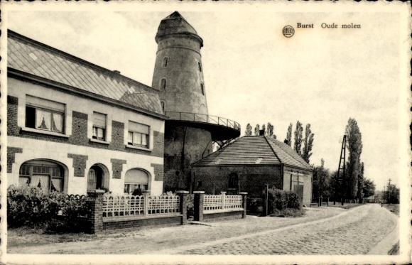 Postcard Burst Erpe-Mere East Flanders, Old Mill