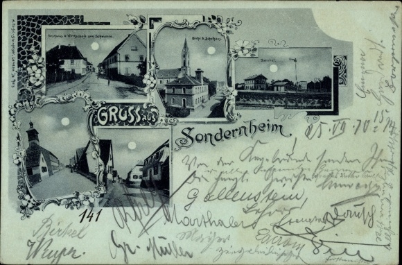 Moonlight PC Sondernheim Germersheim am Rhein, church, town views
