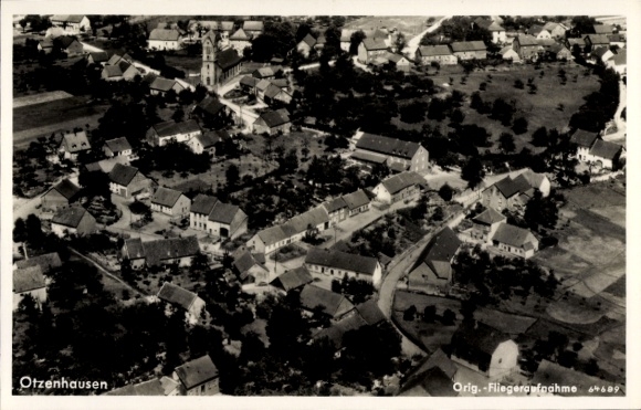 Ak Otzenhausen Nonnweiler an der Saar, luchtfoto van talrijke huizen, landbouwvelden
