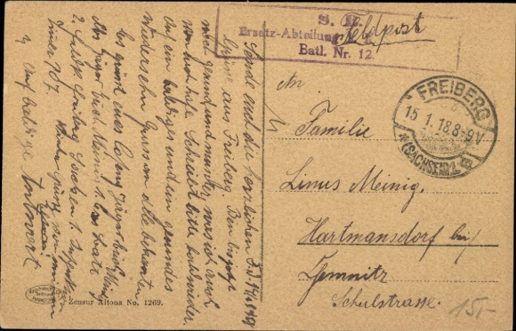 Postcard Women in Men's Professions during the World War, Guide, Tram Driver