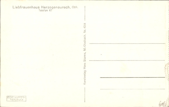 Postcard Herzogenaurach in Middle Franconia, Liebfrauenhaus, interior view