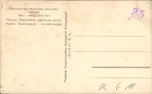 Postcard Poznań Posen, World National Exhibition 1929, Prize Pavilions of the Cognac Liqueur Industry