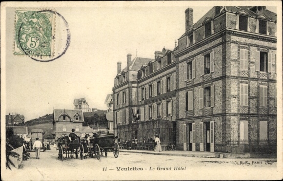 Postcard Veulettes sur Mer Seine Maritime, Grand Hotel