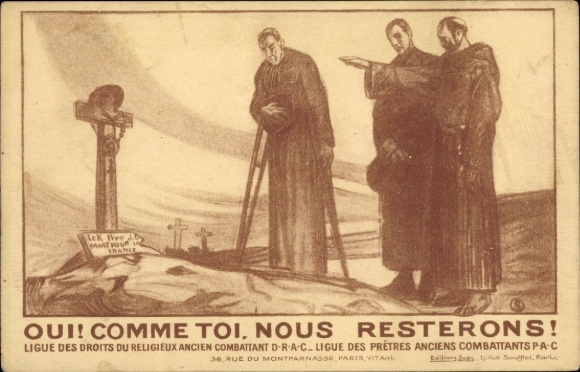 Artist Postcard League for the Rights of Religious Veterans DRAC