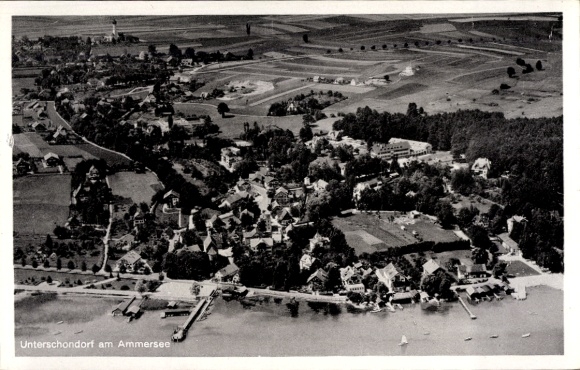 Ak Unterschondorf Schondorf am Ammersee Opper-Beieren, luchtfoto