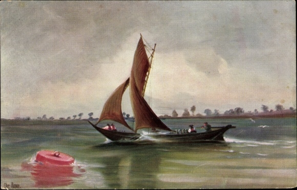 Artist Postcard Rave, Chr., Marine Galerie 264, Milchever on the Elbe, 1880