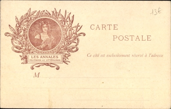 Postcard Camille Flammarion and Gabrielle Renaudot Flammarion, astronomer