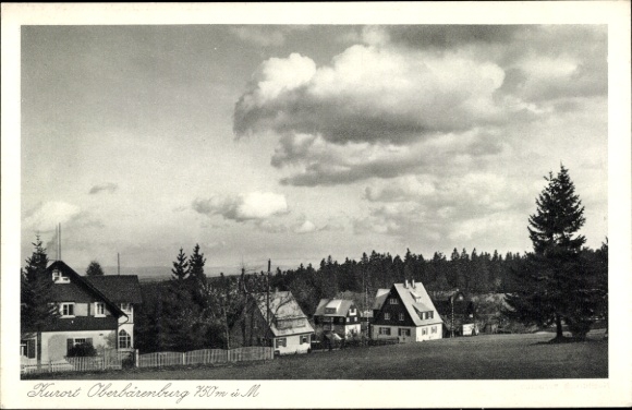 Ak Oberbärenburg Altenberg im Erzgebirge, Teilansicht