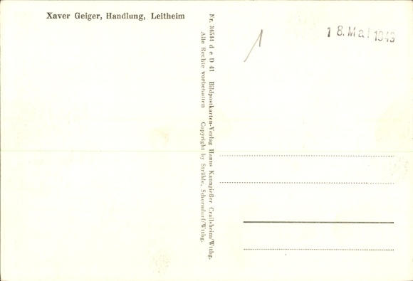 Postcard Leitheim Kaisheim in Swabia Bavaria, aerial photograph