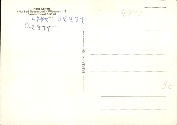 Postcard Bad Sassendorf in Westphalia, Haus Leifert