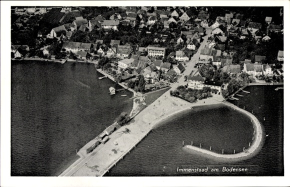 Ak Immenstaad am Bodensee, Fliegeraufnahme