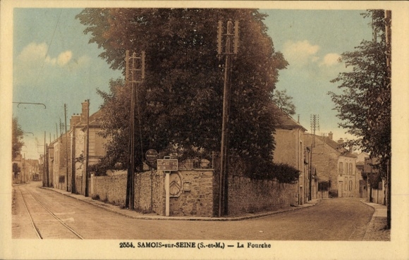 CPA Samois sur Seine Seine et Marne, La Fourche