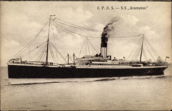 Ak CPOS, SS Grampian, Allan Line, Canadian Pacific Line