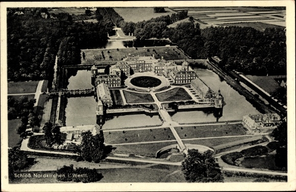 PC Nordkirchen Westfalen, castle, aerial photo