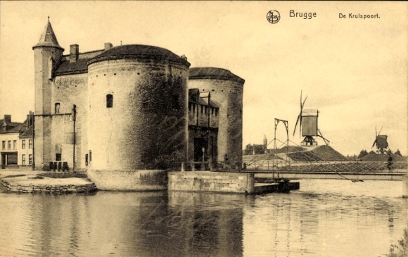 Postcard Bruges Bruges Flanders West Flanders, De Krulspoort