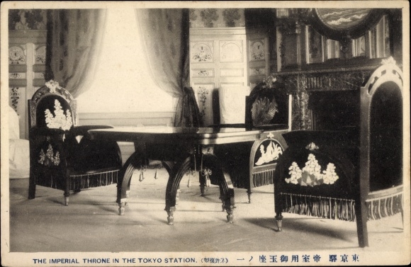 Postcard Tokyo Tokyo Japan, throne in the train station, interior view