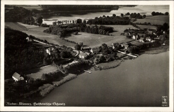 KP Niederkleveez Bösdorf w Holsztynie, ujęcie z daleka, zdjęcie lotnicze